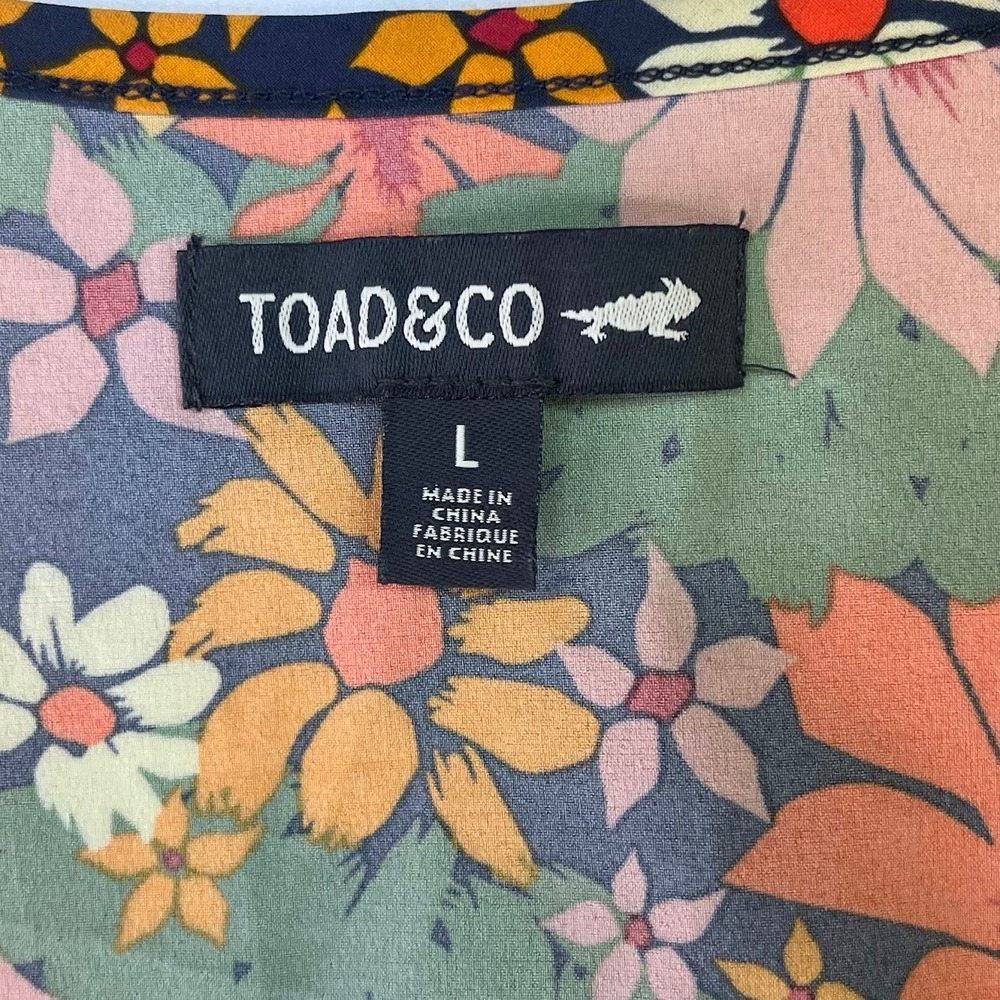 Toad&Co Sunkissed Tank Womens Large Multi Floral Scoop Neck Stretch T1112202 - Picture 8 of 13